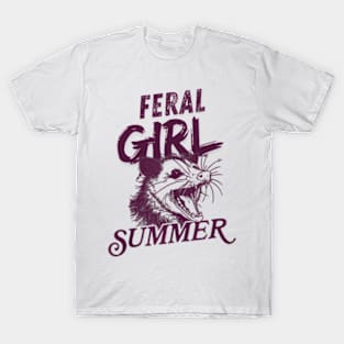 Feral Girl Summer Opossum T-Shirt